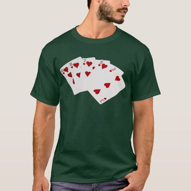 Poker Händer - Flush - Hearts Kostym Tröja (Framsida)