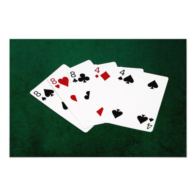 Poker Händer - Fullt House - åtta och fyra Fototryck (Framsidan)