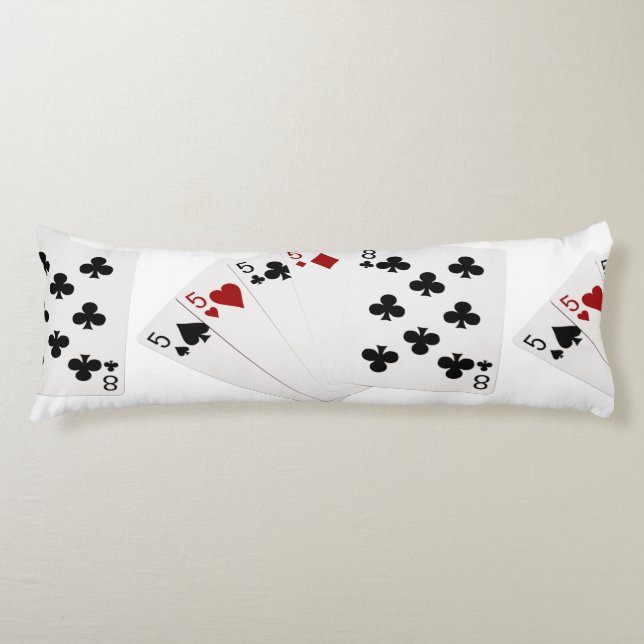 Poker Händer - fyra av ett slag - Fives och åtta Kroppskudde (Framsidan)