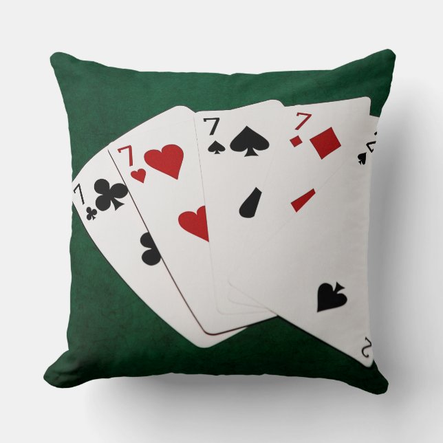 Poker Händer - fyra av ett slag - Sevens och två Kudde (Framsida)