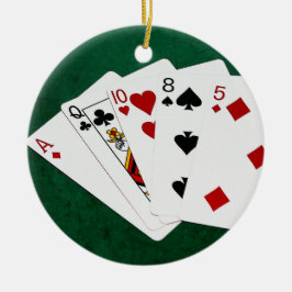 Poker Händer - Högkort - Ace Julgransprydnad Keramik