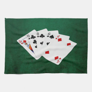 Poker Händer - Högkort - drottning Kökshandduk