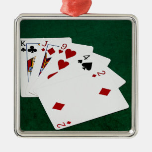 Poker Händer - Högkort - Kung Julgransprydnad Metall