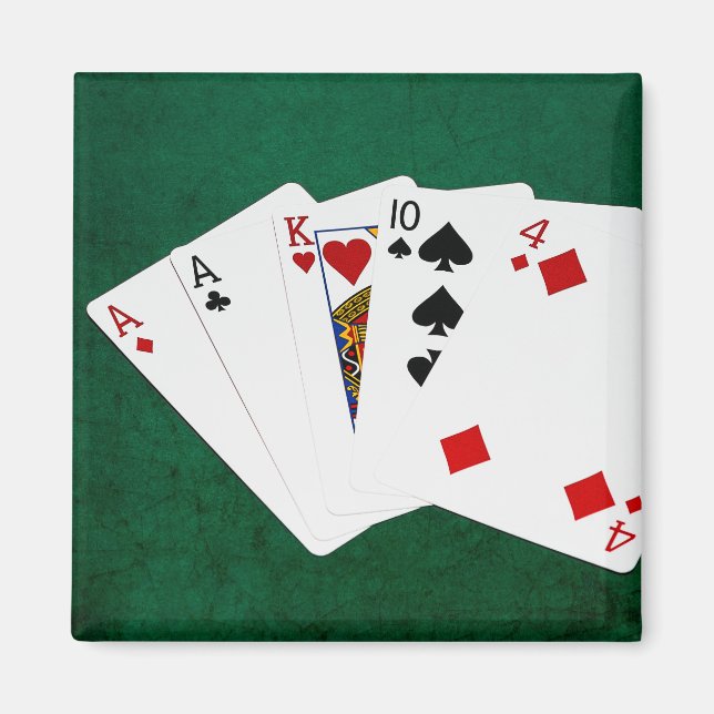 Poker Händer - One Pair - Ace Magnet (Framsidan)