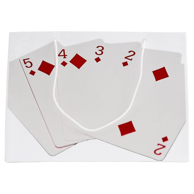 Poker Händer - Rak spolning - Diamanter Kostym (Framsidan)