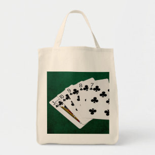 Poker Händer - Rak spolning - Klubbar Kostym Tygkasse