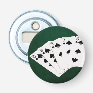 Poker Händer - Rak spolning - Spader Kostym Flasköppnare