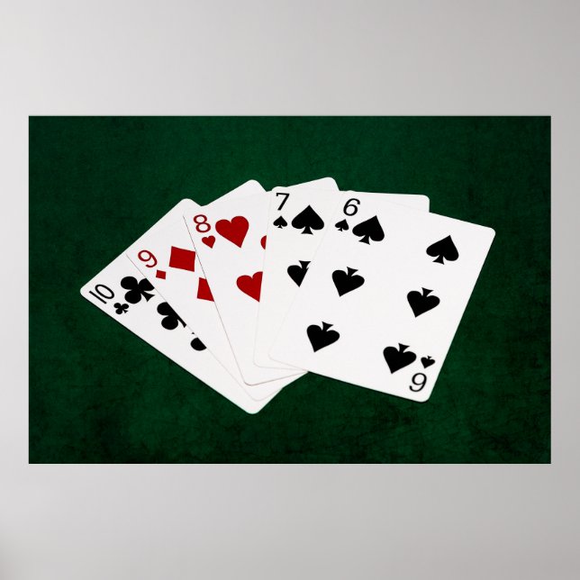 Poker Händer - Rak - tio till sex Poster (Framsidan)