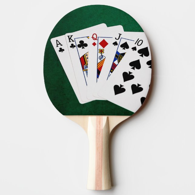 Poker Händer - Rakt - Ace to Ten Pingisracket (Baksidan)