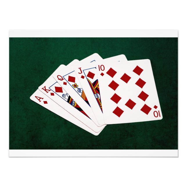 Poker Händer - Royal -  - Diamanter Kostym Fototryck (Framsidan)