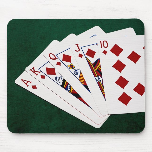 Poker Händer - Royal -  - Diamanter Kostym Musmatta (Framsidan)