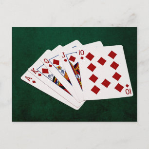 Poker Händer - Royal - - Diamanter Kostym Vykort