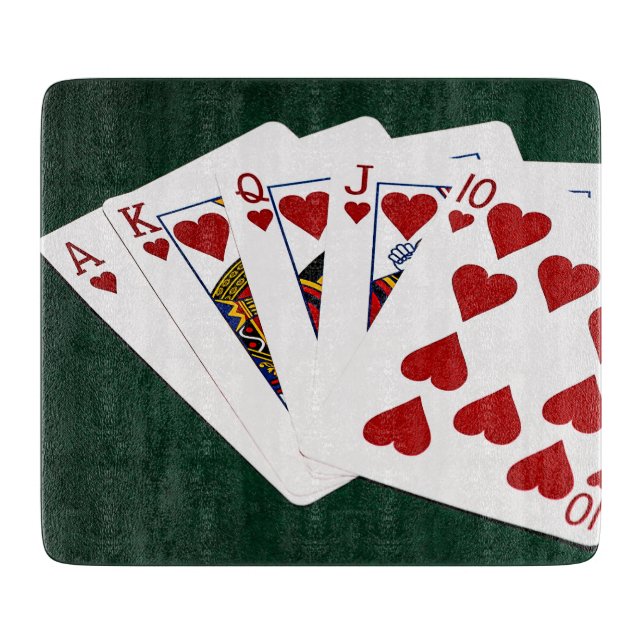 Poker Händer - Royal Flush - Hearts Kostym (Framsidan)