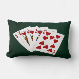 Poker Händer - Royal Flush - Hearts Kostym Lumbarkudde