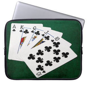 Poker Händer - Royal Flush - Klubb Kostym Laptop Fodral