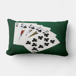 Poker Händer - Royal Flush - Klubb Kostym Lumbarkudde