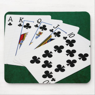 Poker Händer - Royal Flush - Klubb Kostym Musmatta