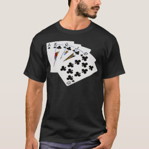 Poker Händer - Royal Flush - Klubb Kostym T Shirt