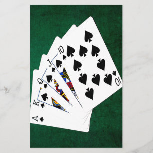 Poker Händer - Royal Flush - Spades Kostym Flygblad