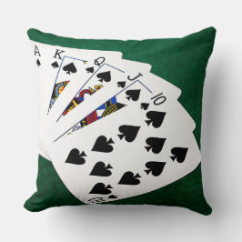 Poker Händer - Royal Flush - Spades Kostym Kudde