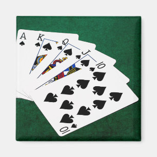 Poker Händer - Royal Flush - Spades Kostym Magnet