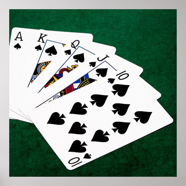 Poker Händer - Royal Flush - Spades Kostym Poster (Framsidan)