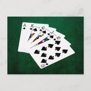 Poker Händer - Royal Flush - Spades Kostym Vykort