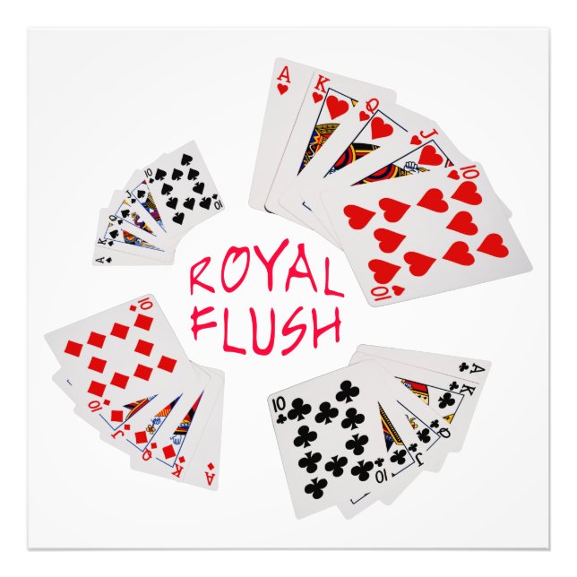 Poker Händer - Royal - tömning Fototryck (Framsidan)