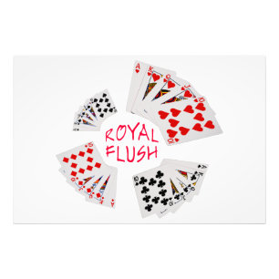 Poker Händer - Royal - tömning Fototryck