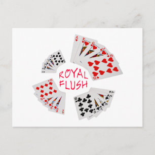 Poker Händer - Royal - tömning Vykort