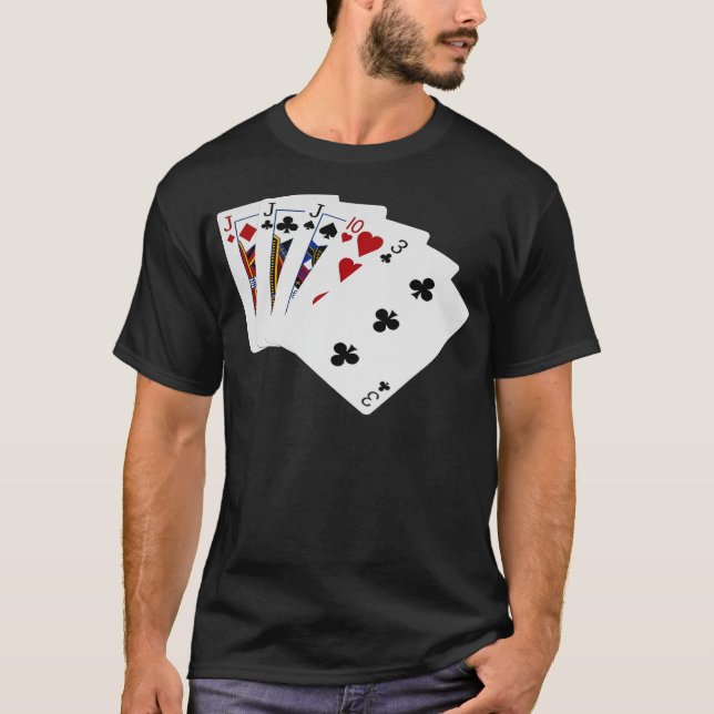 Poker Händer - tre av ett slag - Jack Tröja (Framsida)