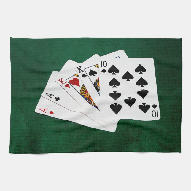 Poker Händer - två par - Ace, Kung Kökshandduk (Horisontell)
