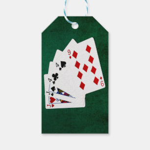 Poker Händer - två par - Jack, fyra Presentetikett