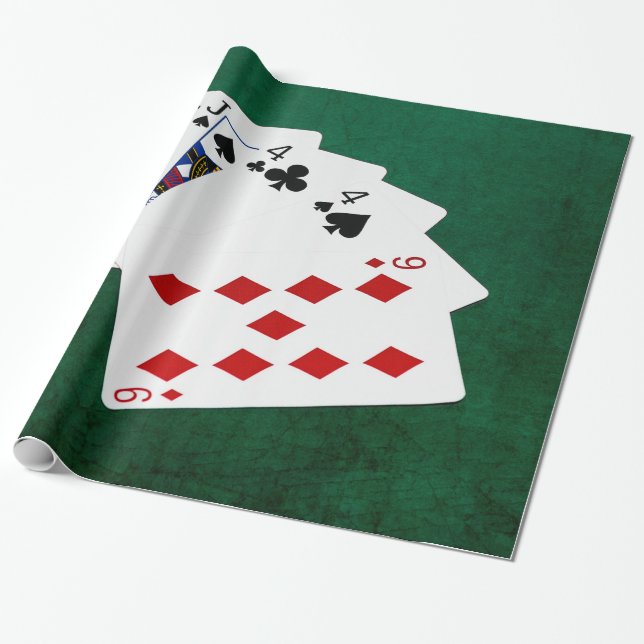 Poker Händer - två par - Jack, fyra Presentpapper (Utrullad)