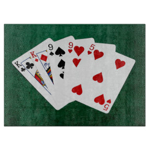 Poker Händer - två par - Kung, nio