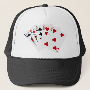 Poker Händer - två par - Kung, nio Truckerkeps
