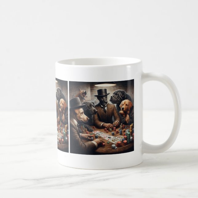 Poker Hundar Coffee Mugg (Höger)