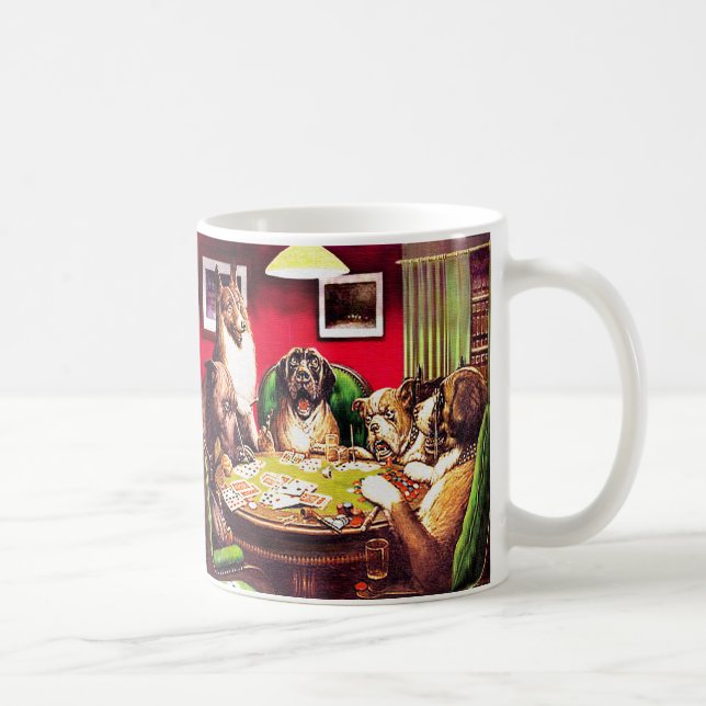 Poker Hundar: Waterloo Kaffemugg (Höger)