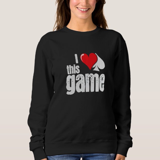 Poker I like This Game Heart and Spades Poker Prem T Shirt (Framsida)