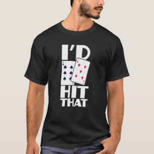 Poker-ID Slått för spel Texas-spel med e-kort T Shirt