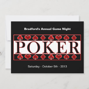 POKER-INBJUDAN - GAME NIGHT INBJUDNINGAR
