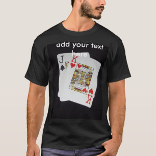Poker Jack- och Kung-kort. T Shirt