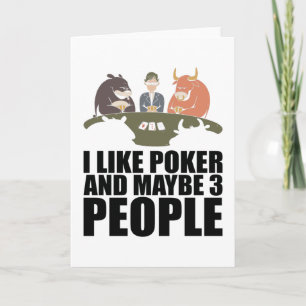 Poker, jag gillar Poker och kanske 3 personer Kort