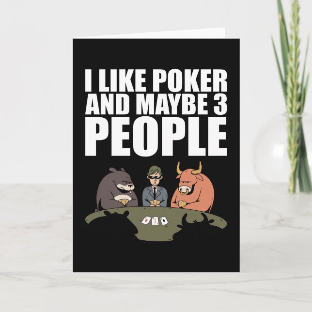 Poker, jag gillar Poker och kanske 3 personer Kort (Framsida)
