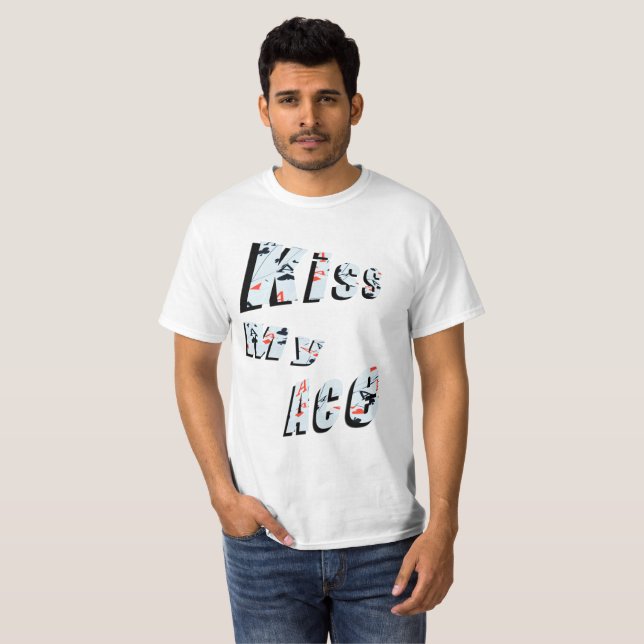 Poker Kiss My Ace, Fläny Manar White T-shirt (Hel framsida)