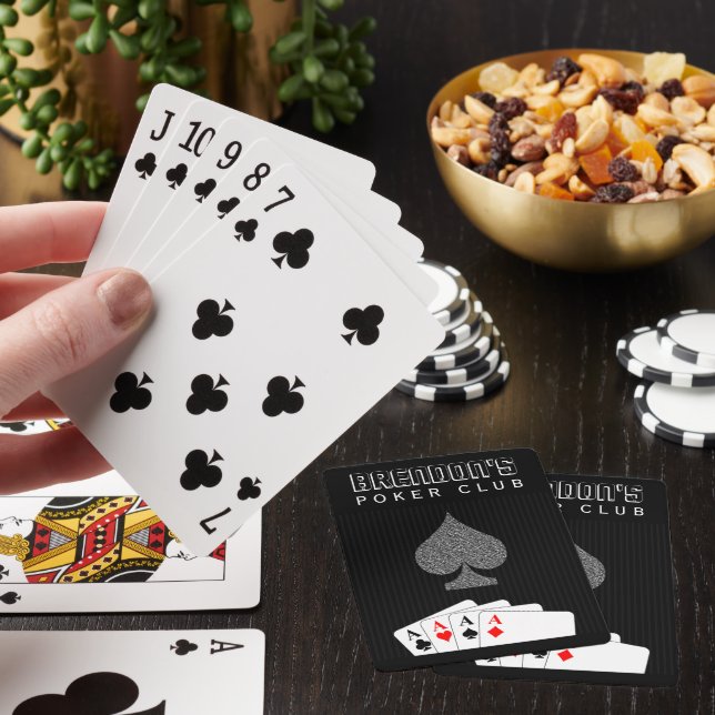 Poker Klubb-kasinon i streck Poker-Kostymen Spel Kort (På plats)