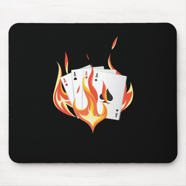 Poker-kort Ace Flame Casino Gambling Player Gift Musmatta (Framsidan)