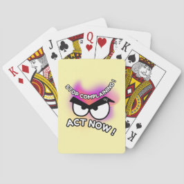 Poker-kort: Agera nu (gult) Casinokort