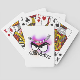 Poker-kort: Agera nu (vitt) Casinokort