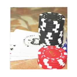 Poker-kort Ess Chip Gambling Casino Win-spel Anteckningsblock